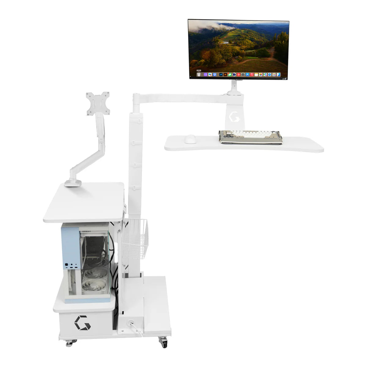 Recliner + floating table package (extra monitor arm is included)