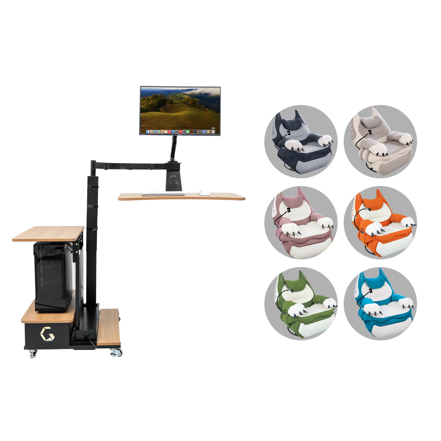 【Shipping from US warehouse】Recliner + floating table package