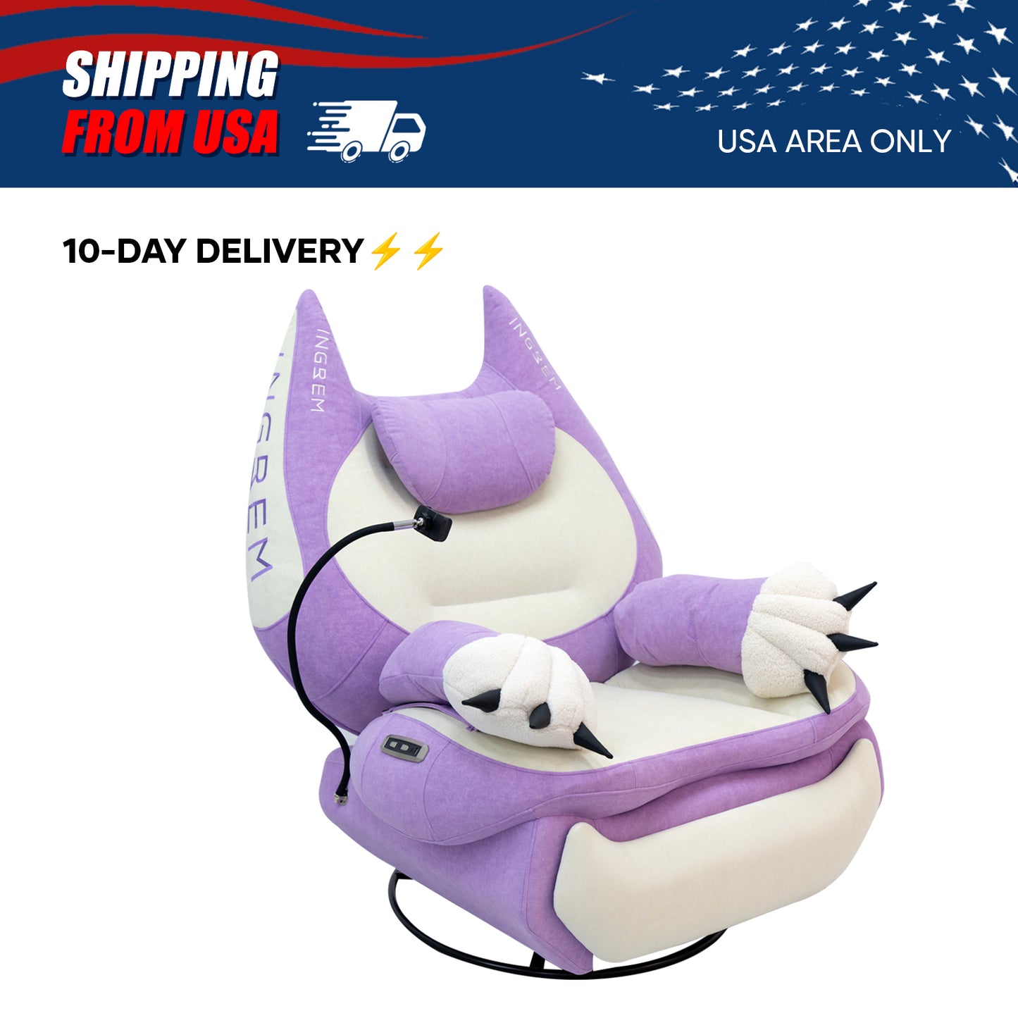 【For US Customers Only 10-Day Delivery⚡️⚡️】Power smart Sofa Recliner+Tilt-adjustable desk