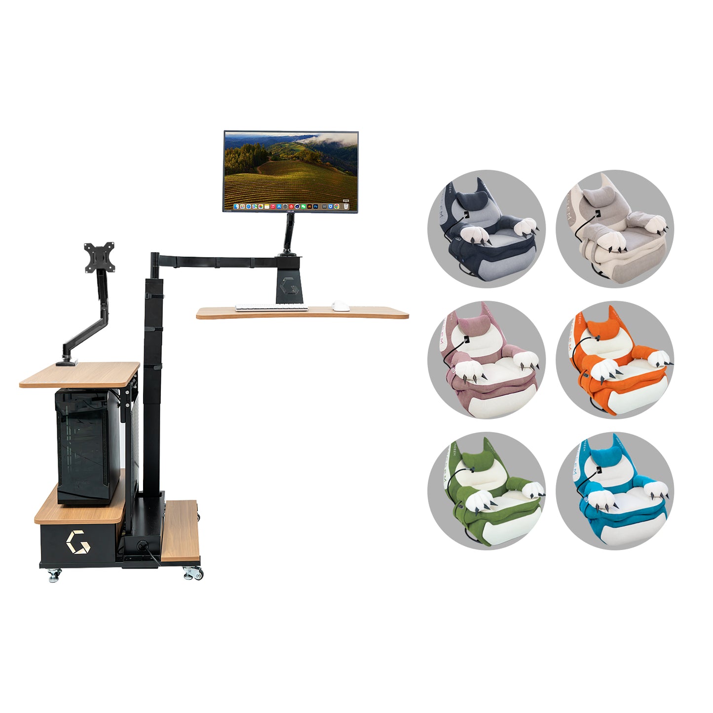【Shipping from US warehouse】Recliner + floating table package