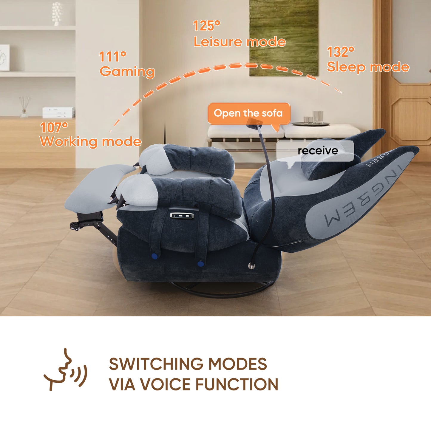 Recliner + floating table package (extra monitor arm is included)