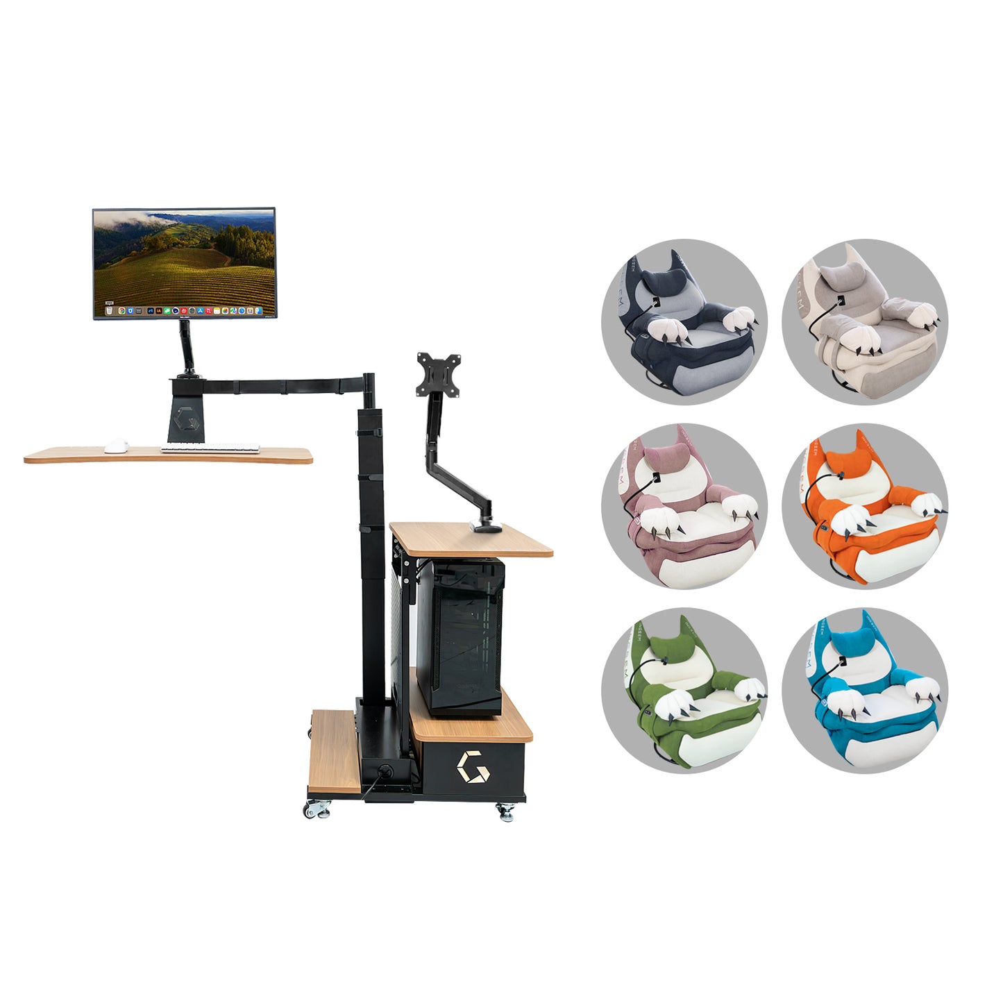 【Shipping from US warehouse】Recliner + floating table package
