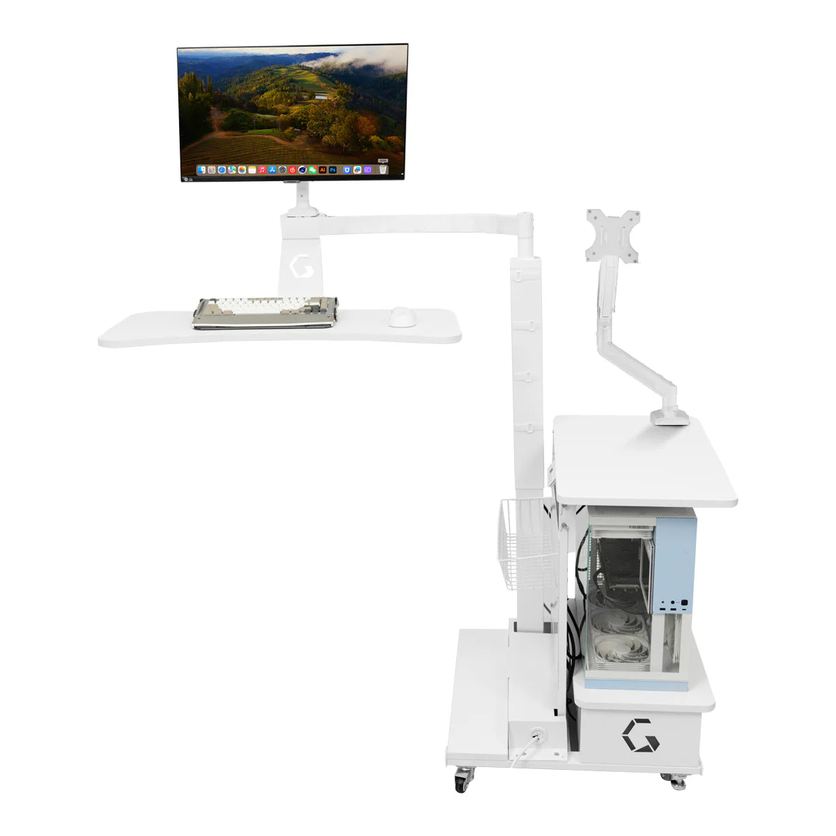Recliner + floating table package (extra monitor arm is included)