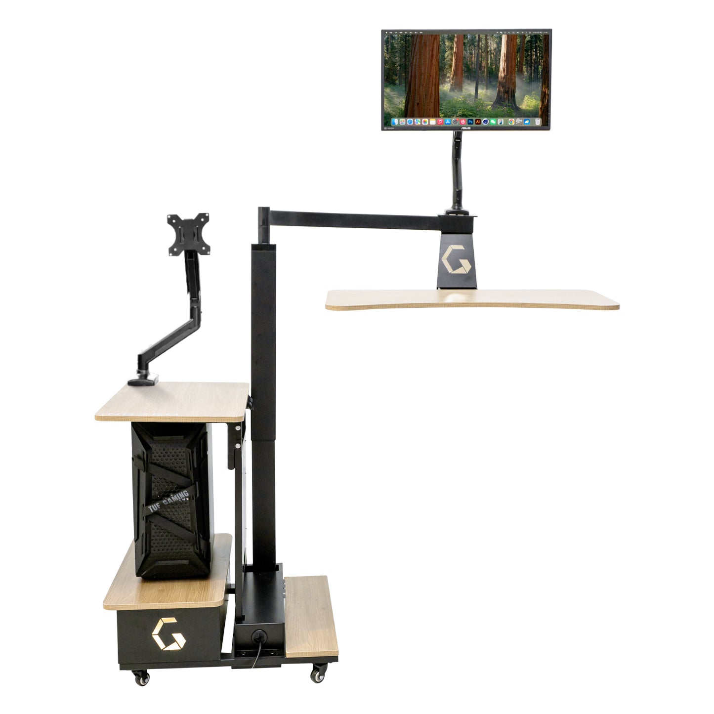 Recliner + floating table package (extra monitor arm is included)