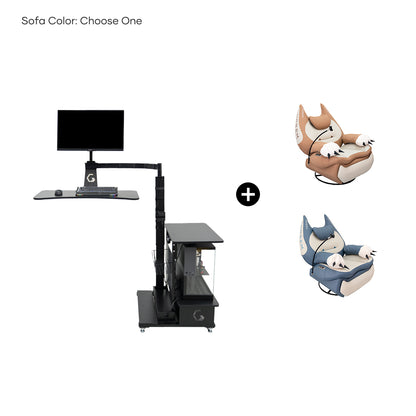 Fat Cat Recliner + Floating Desk Bundle