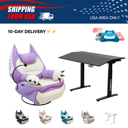 【For US Customers Only 10-Day Delivery⚡️⚡️】Power smart Sofa Recliner+Tilt-adjustable desk