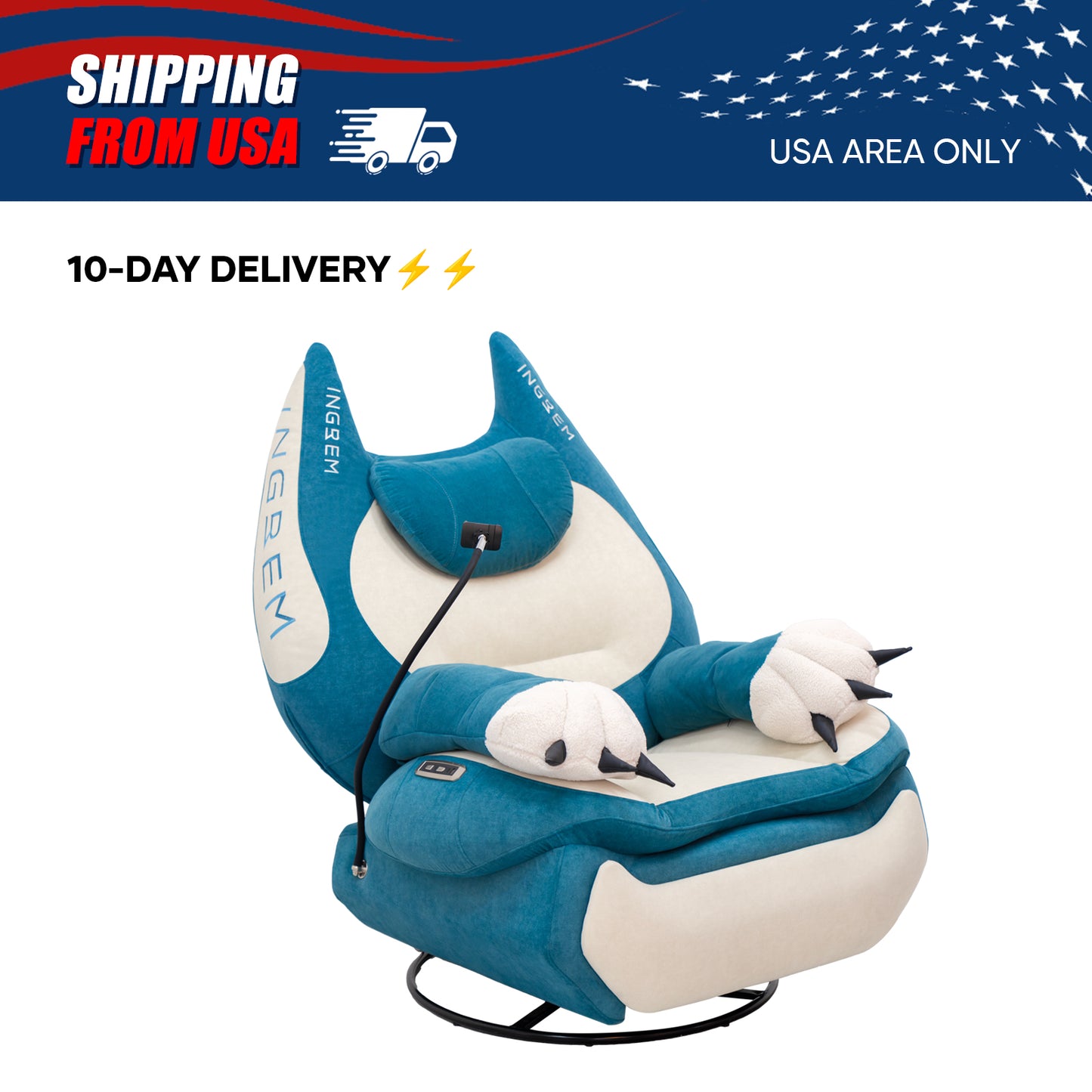 【For US Customers Only 10-Day Delivery⚡️⚡️】Power smart Sofa Recliner+Floating table