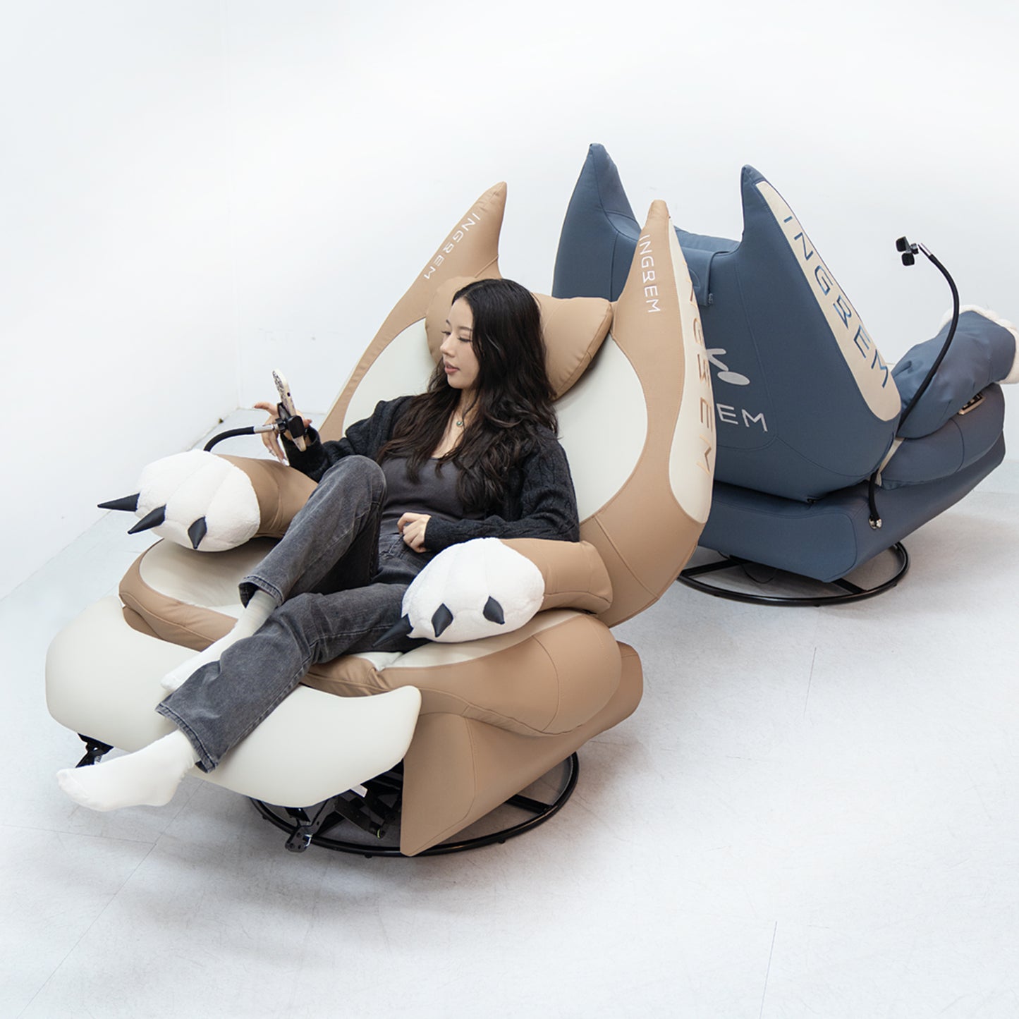 【Shipping from US warehouse】super leather fat cat recliner