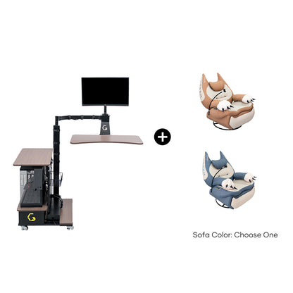 Fat Cat Recliner + Floating Desk Bundle