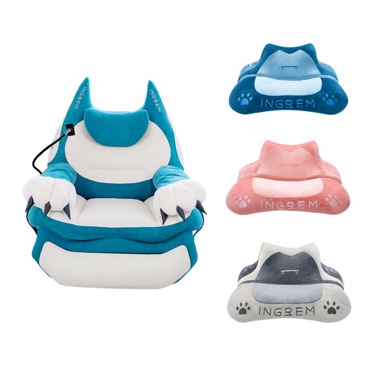 Power smart Sofa Recliner+ Fat cat pillow(with three color pillowcase)