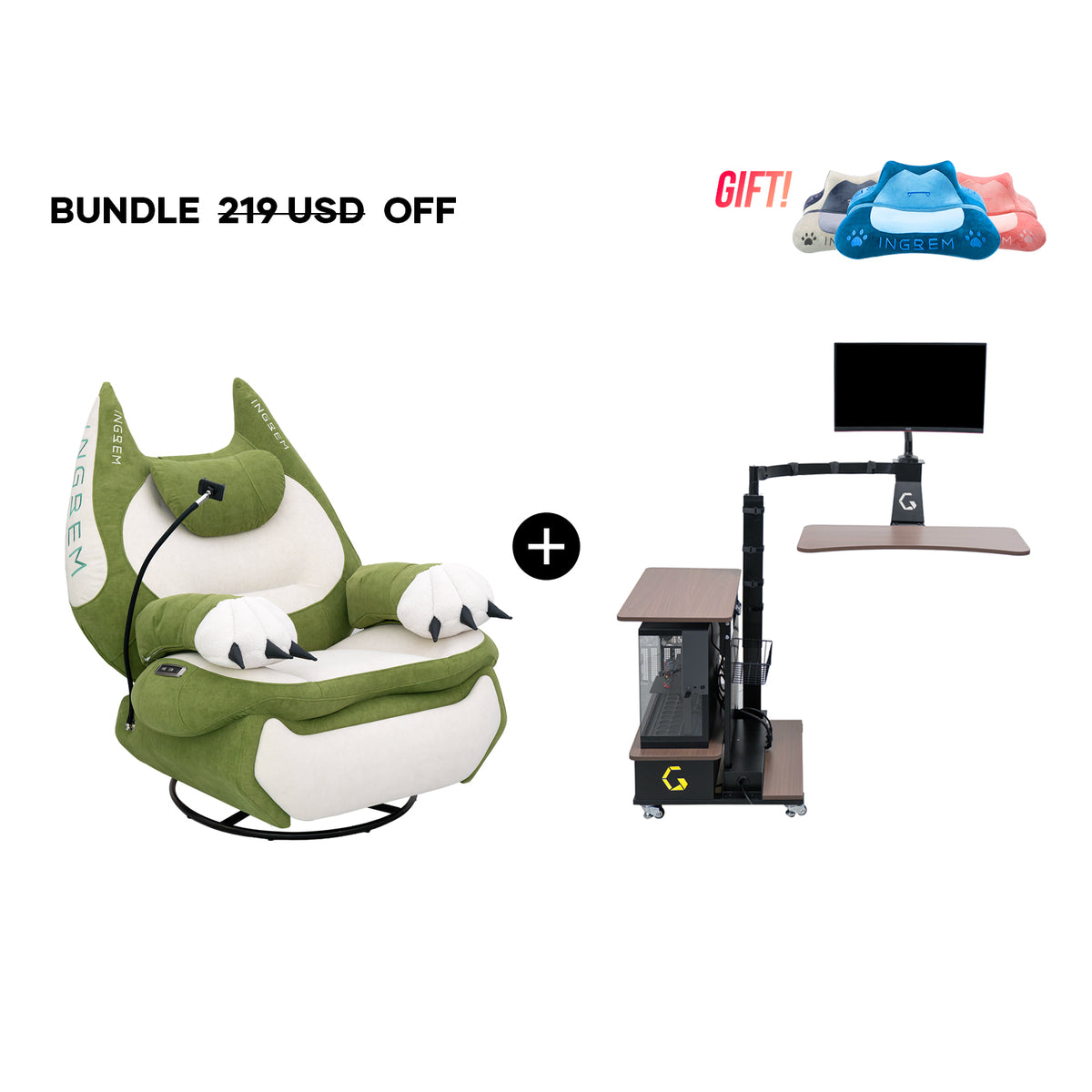Fat Cat Sofa + Floating table（For US Customers Only）