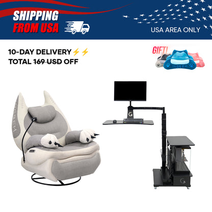 【For US Customers Only 10-Day Delivery⚡️⚡️】Power smart Sofa Recliner+Floating table