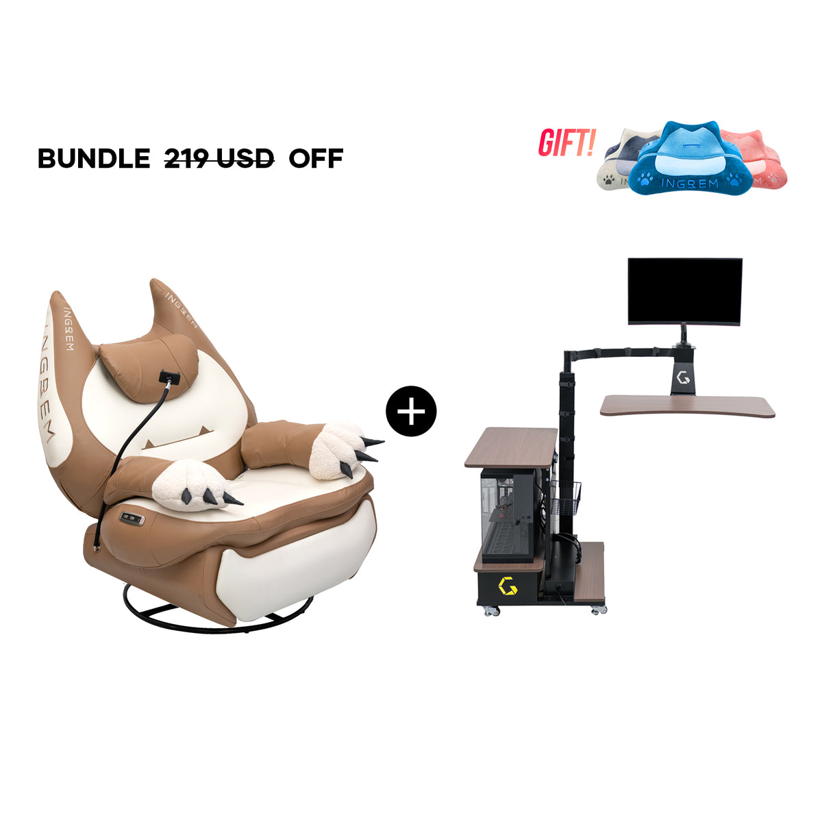 Fat Cat Sofa + Floating table（For US Customers Only）