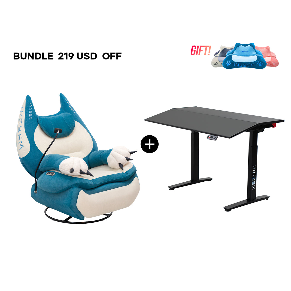 Fat Cat Recliner + Tilt Desk Bundle