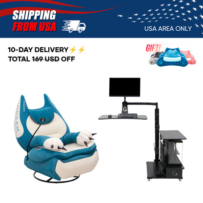 【For US Customers Only 10-Day Delivery⚡️⚡️】Power smart Sofa Recliner+Floating table