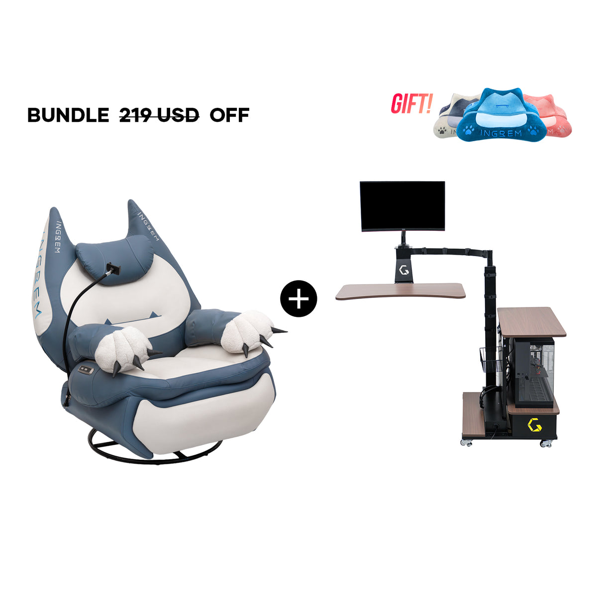 Fat Cat Sofa + Floating table（For US Customers Only）