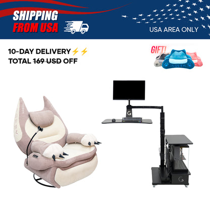 【For US Customers Only 10-Day Delivery⚡️⚡️】Power smart Sofa Recliner+Floating table