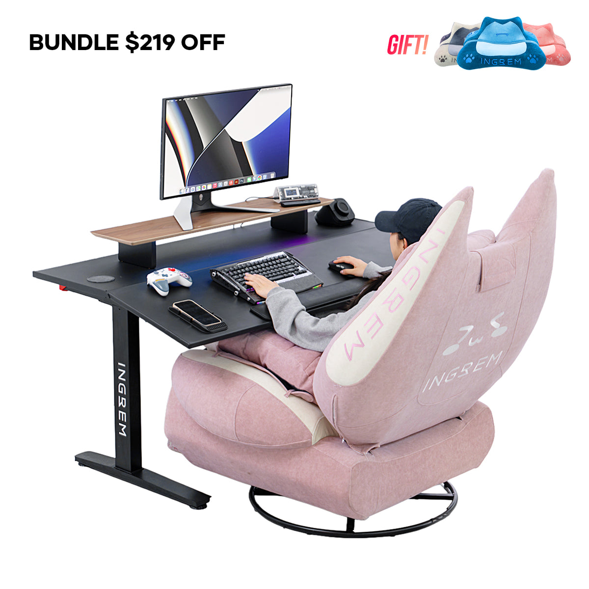 Fat Cat Recliner + Tilt Desk Bundle