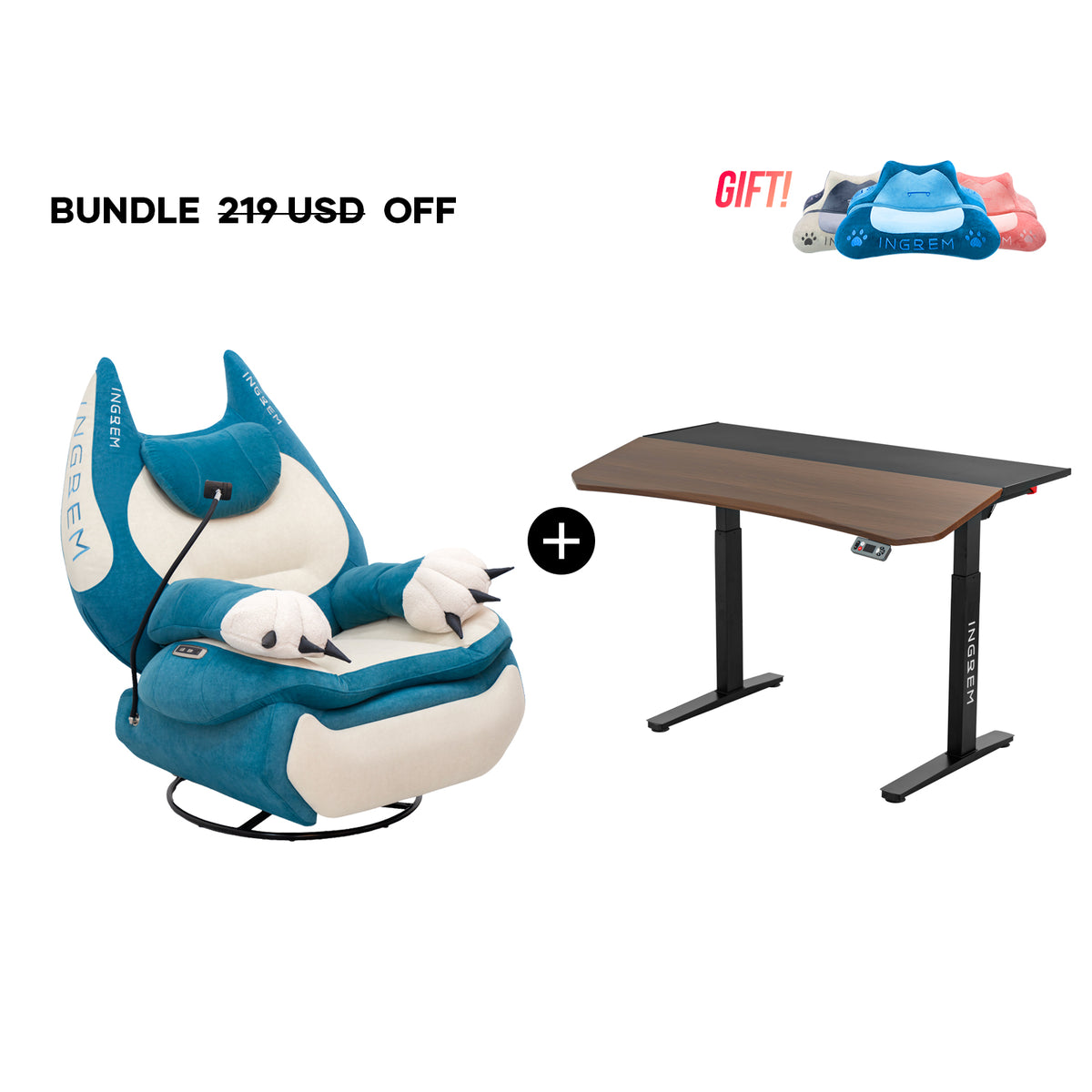 Fat Cat Recliner + Tilt Desk Bundle