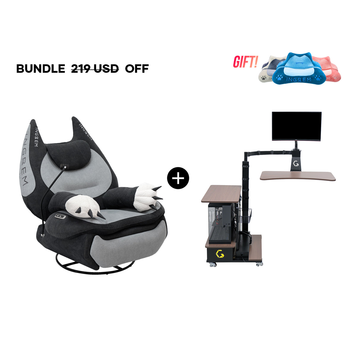 Fat Cat Sofa + Floating table（For US Customers Only）