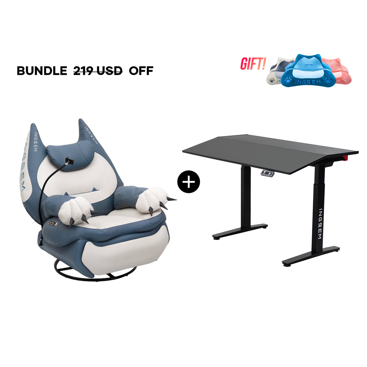 Fat Cat Recliner + Tilt Desk Bundle