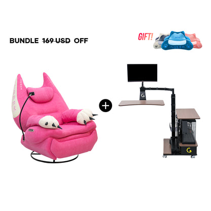 Fat Cat Recliner + Floating Desk Bundle