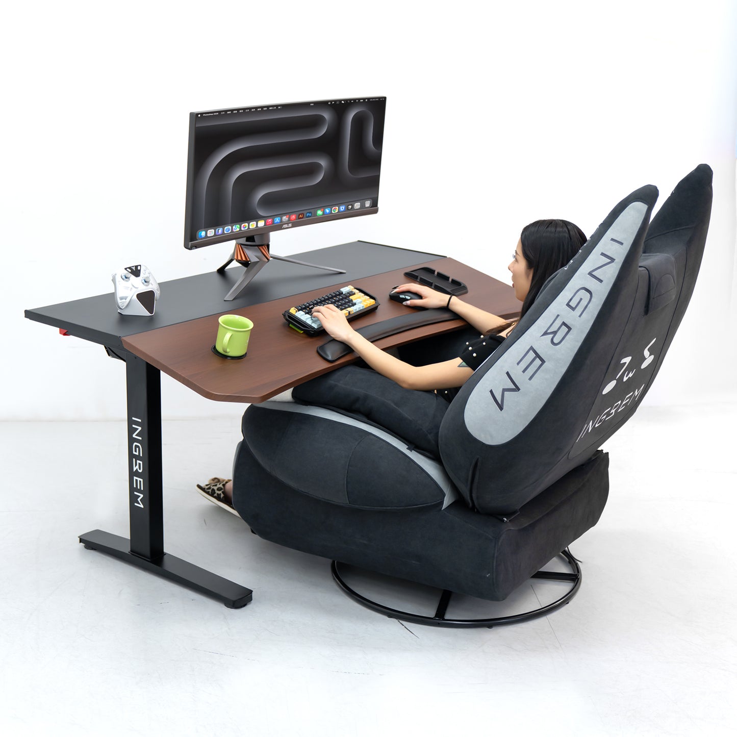 INGREM Fat Cat Sofa+Tilt-adjustable desk【For US Customers Only】