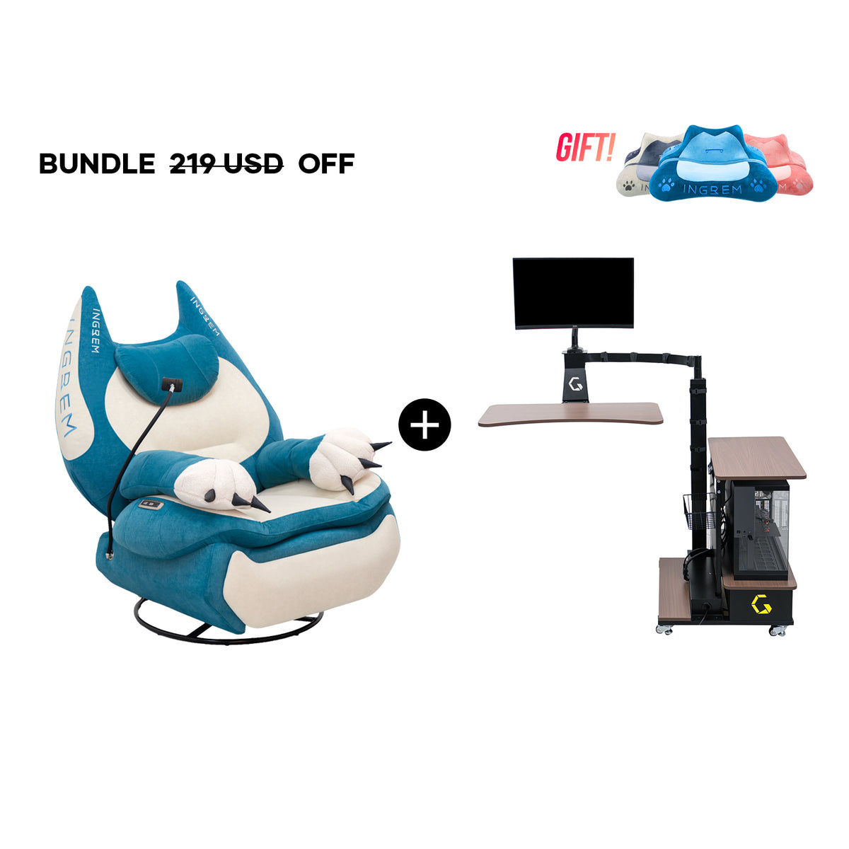 Fat Cat Sofa + Floating table（For US Customers Only）