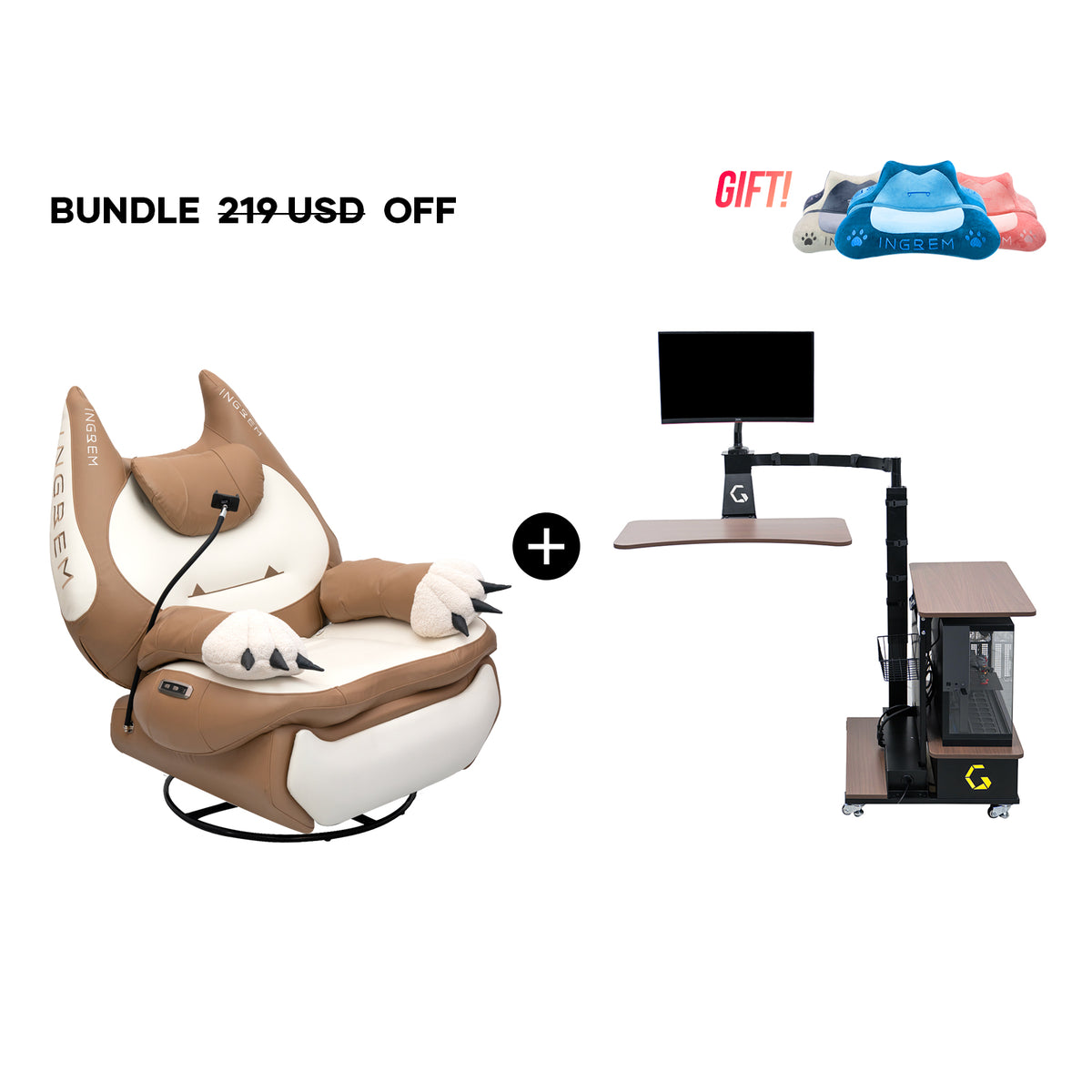 Fat Cat Sofa + Floating table（For US Customers Only）