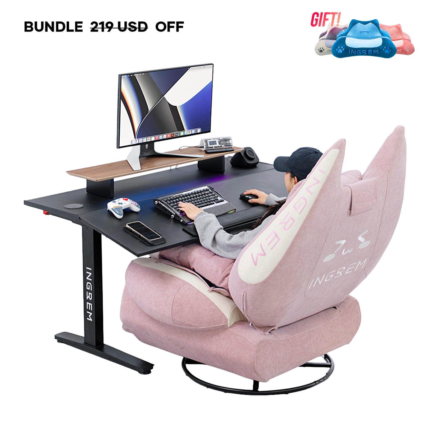 Fat Cat Recliner + Tilt Desk Bundle