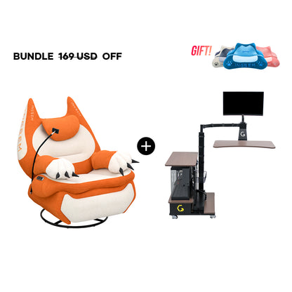 Fat Cat Recliner + Floating Desk Bundle