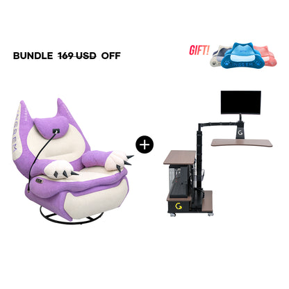 Fat Cat Recliner + Floating Desk Bundle