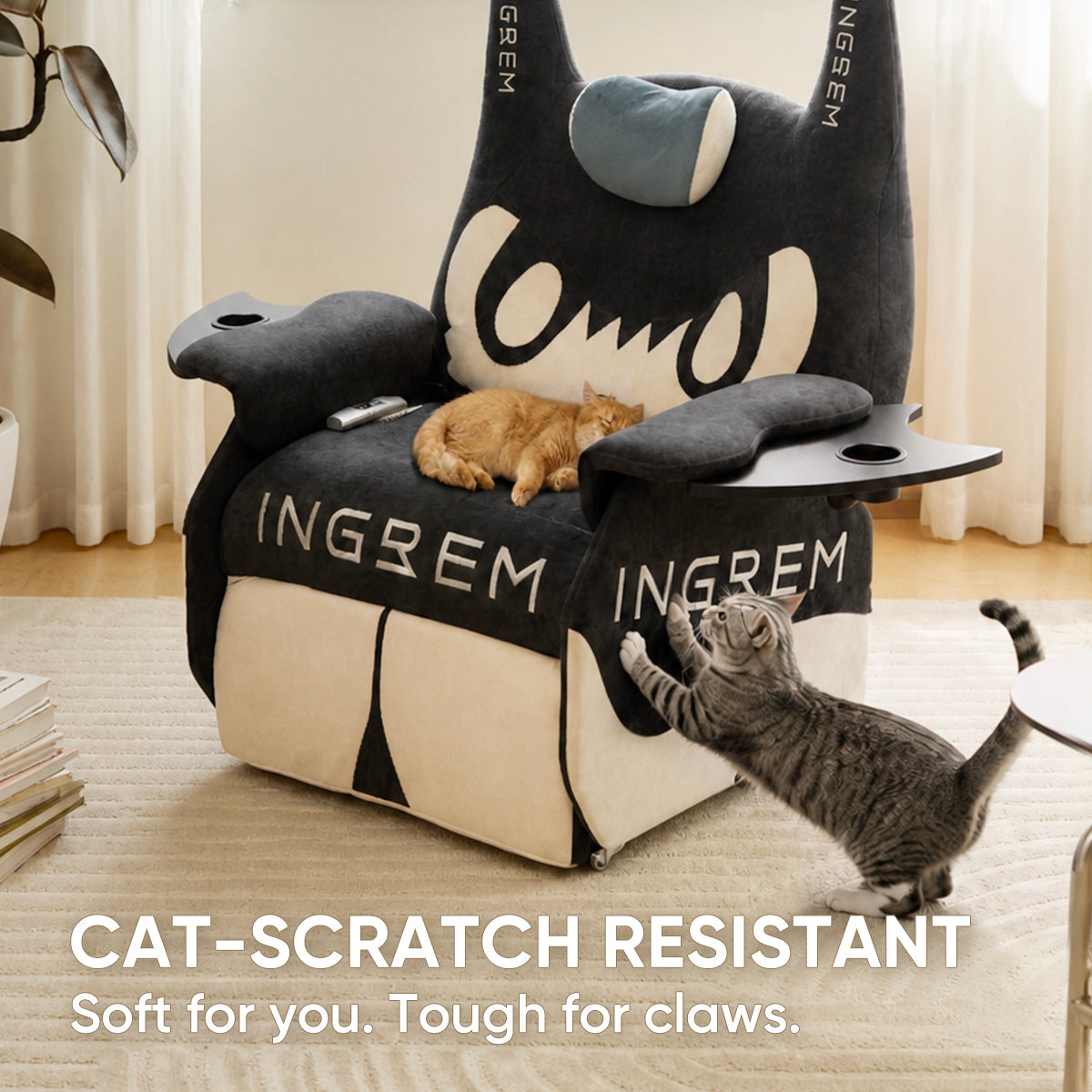 Bat Cat Power Recliner – Cat-Scratch Resistant Fabric