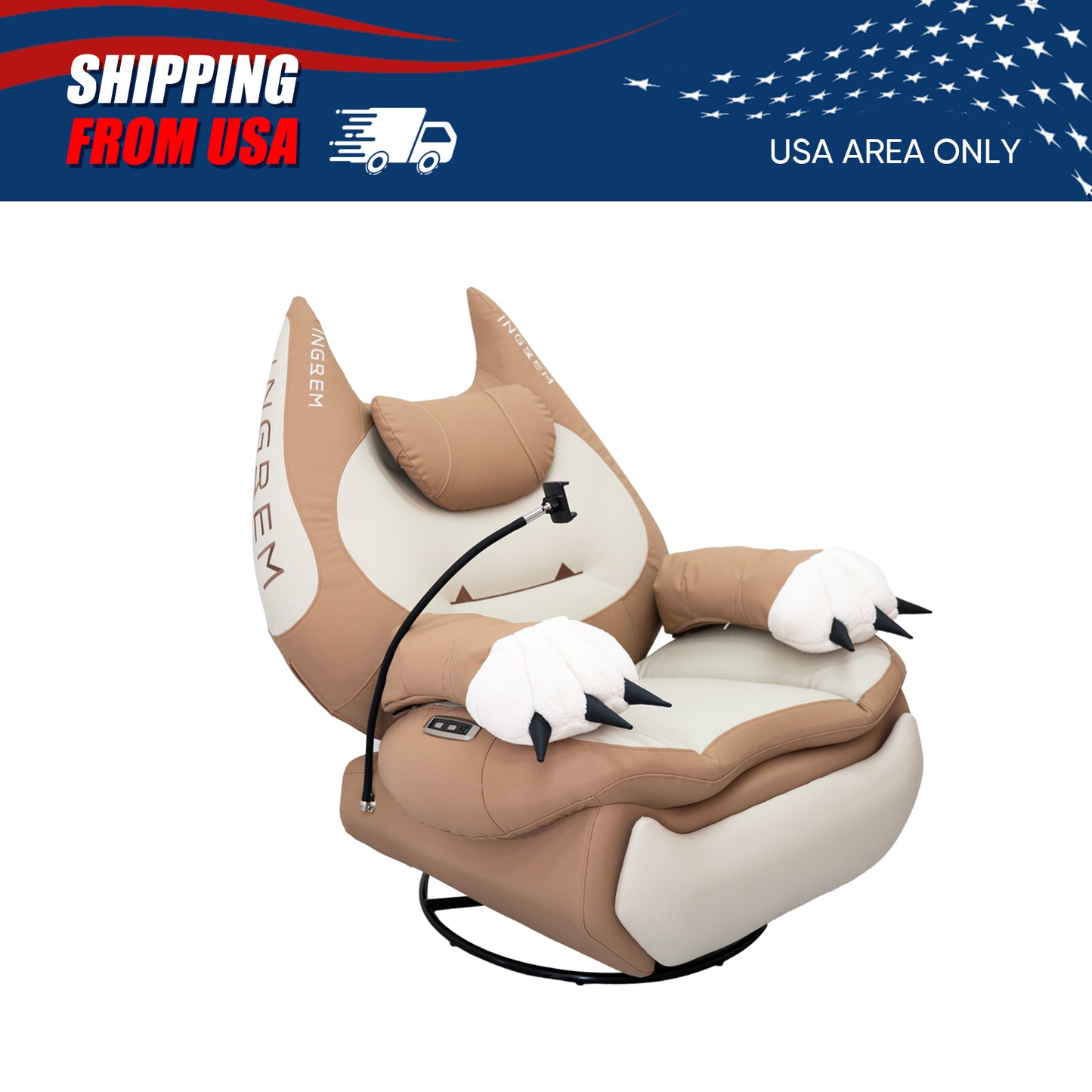 【Shipping from US warehouse】super leather fat cat recliner