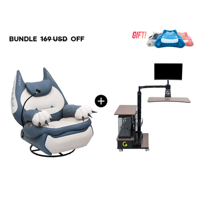 Fat Cat Recliner + Floating Desk Bundle