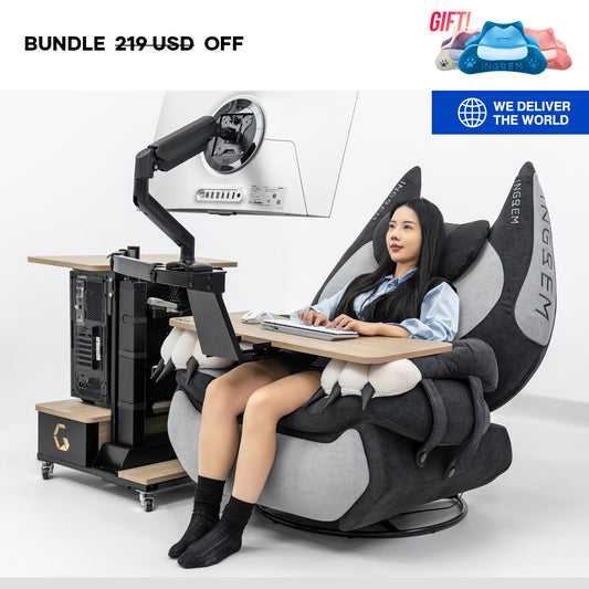 Fat Cat Recliner + Floating Desk Bundle