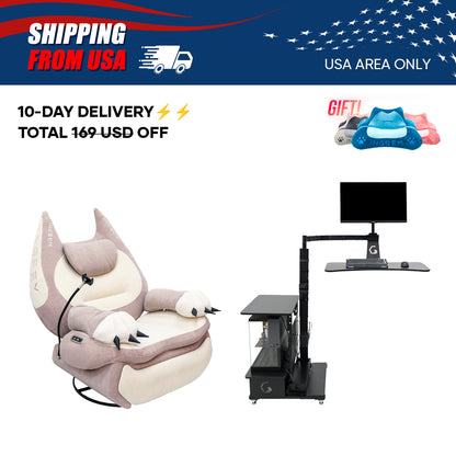 【For US Customers Only 10-Day Delivery⚡️⚡️】Power smart Sofa Recliner+Floating table