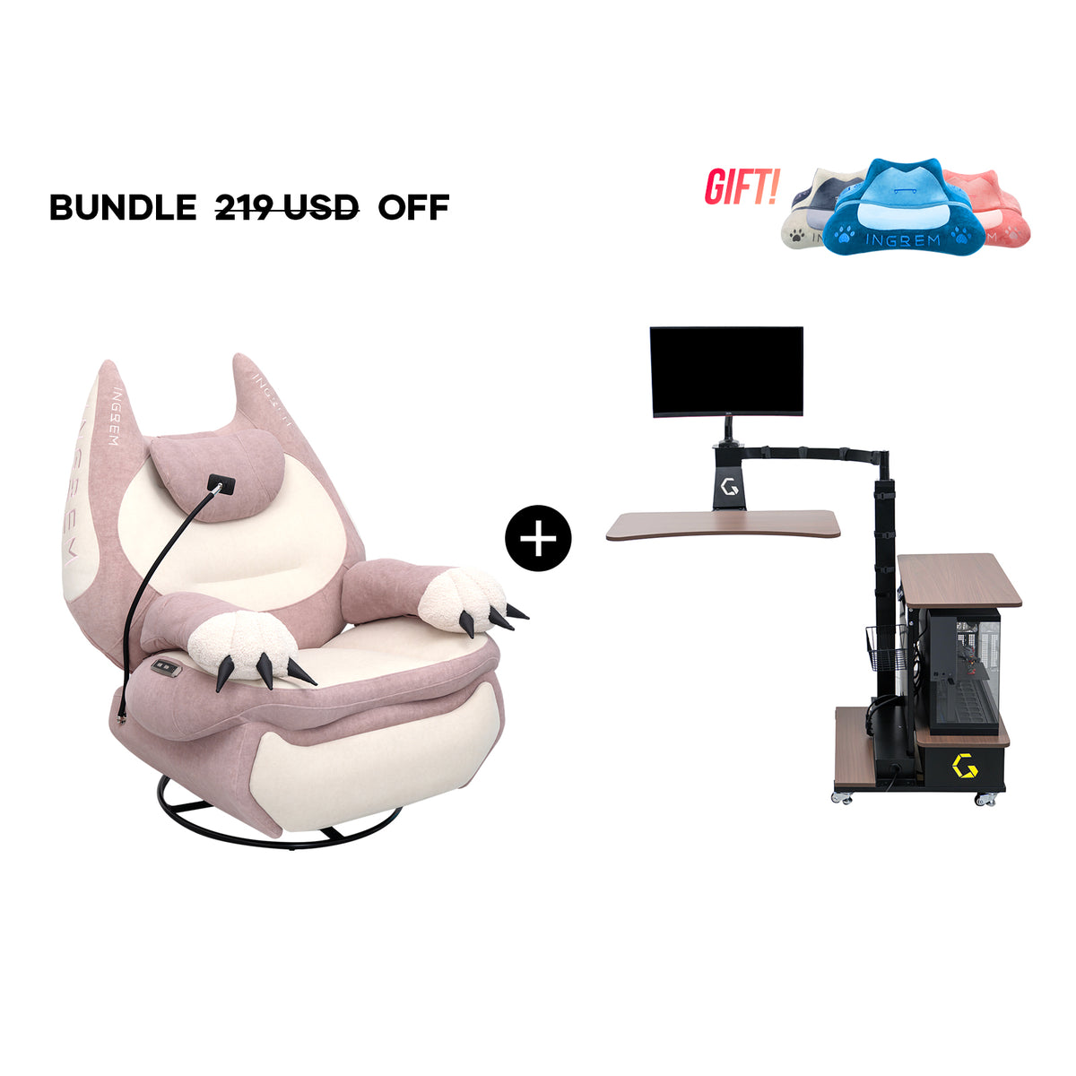 Fat Cat Sofa + Floating table（For US Customers Only）