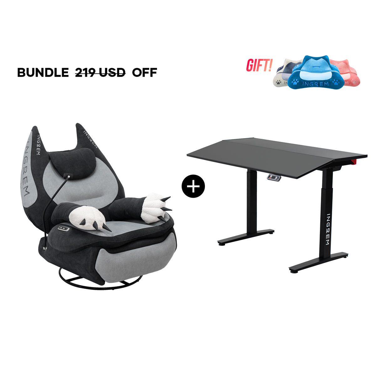 Fat Cat Recliner + Tilt Desk Bundle