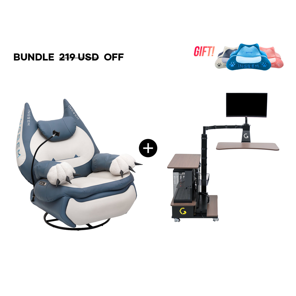 Fat Cat Sofa + Floating table（For US Customers Only）
