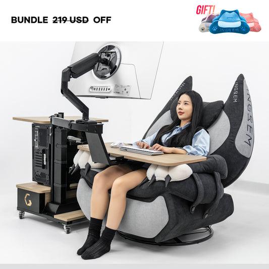 Fat Cat Recliner + Floating Desk Bundle
