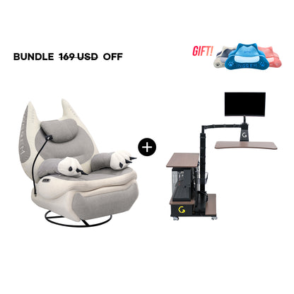 Fat Cat Recliner + Floating Desk Bundle