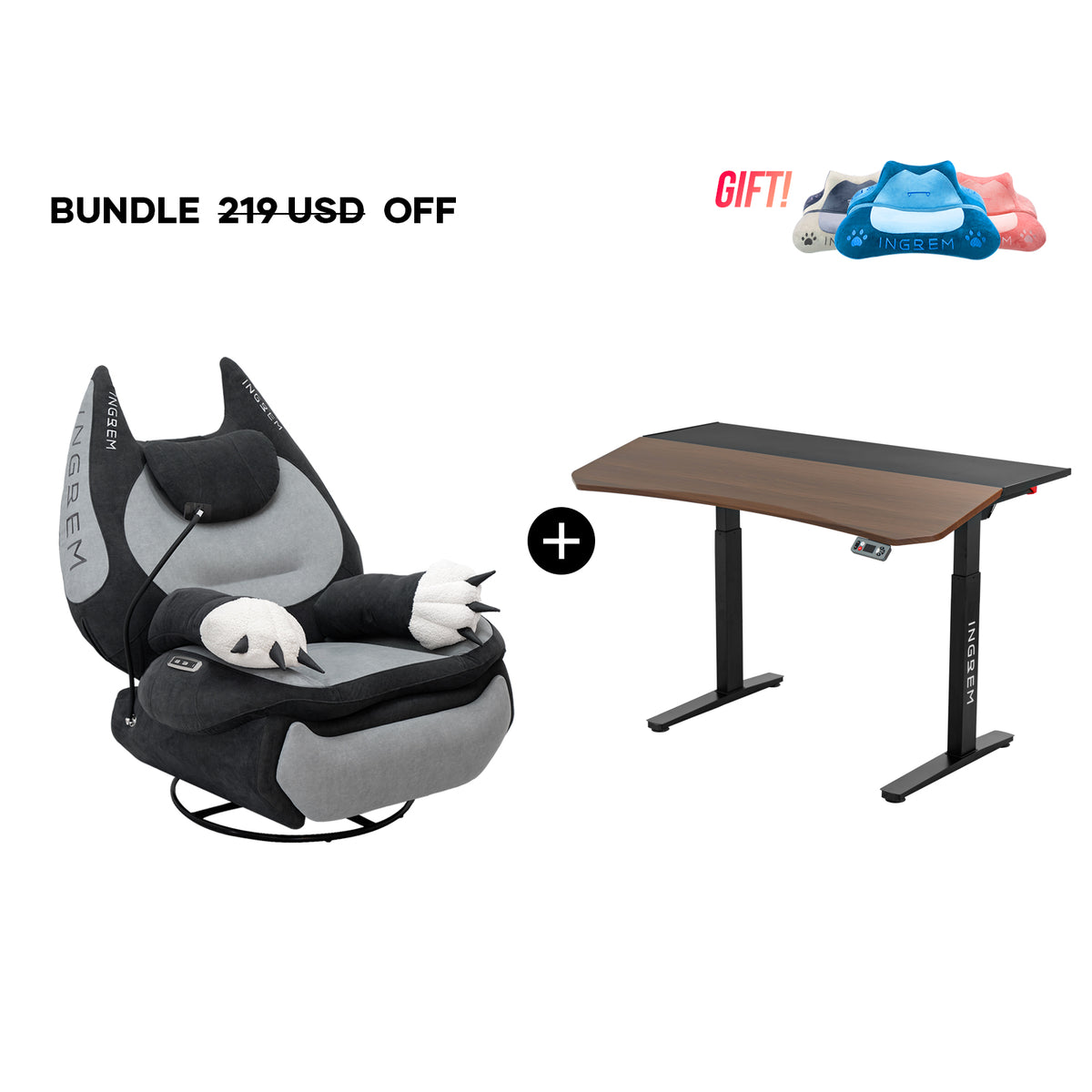 Fat Cat Recliner + Tilt Desk Bundle