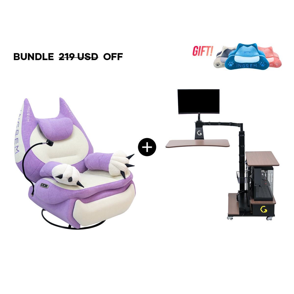 Fat Cat Sofa + Floating table（For US Customers Only）