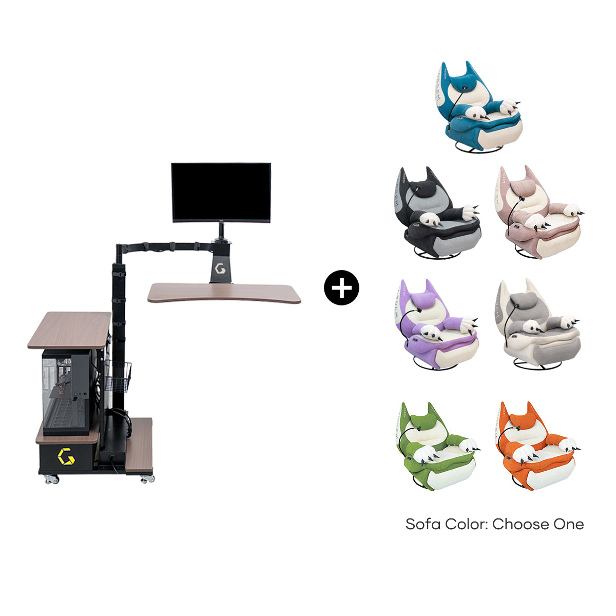 Fat Cat Recliner + Floating Desk Bundle