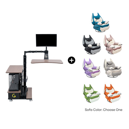 Fat Cat Recliner + Floating Desk Bundle
