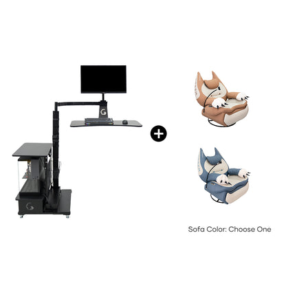 Fat Cat Recliner + Floating Desk Bundle