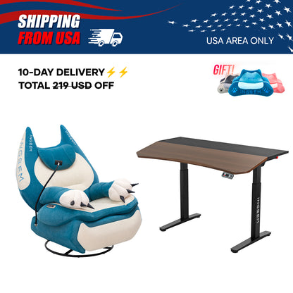 【For US Customers Only 10-Day Delivery⚡️⚡️】Power smart Sofa Recliner+Tilt-adjustable desk