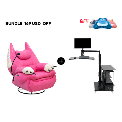 Fat Cat Recliner + Floating Desk Bundle