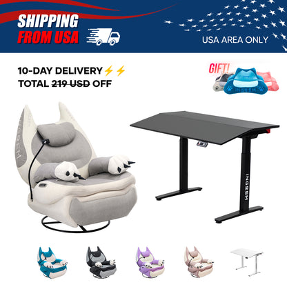 【For US Customers Only 10-Day Delivery⚡️⚡️】Power smart Sofa Recliner+Tilt-adjustable desk